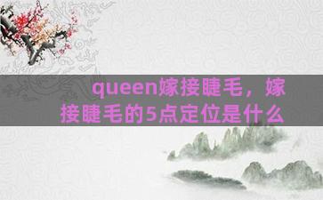 queen嫁接睫毛，嫁接睫毛的5点定位是什么