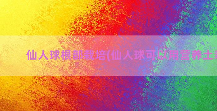 仙人球根部栽培(仙人球可以用营养土栽培吗)